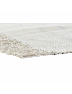 Carpet DKD Home Decor 120 x 180 x 0,75 cm Grey Polyester White Fringe Boho (2 Units)