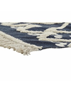 Alfombra DKD Home Decor Beige Azul marino (160 x 230 x 1 cm)