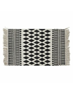Alfombra DKD Home Decor Negro Blanco (80 x 50 x 1 cm)