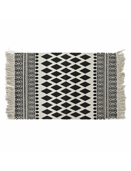 Alfombra DKD Home Decor Negro Blanco (80 x 50 x 1 cm) Alfombra DKD Home Decor Negro Blanco (80 x 50 x 1 cm)