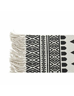 Alfombra DKD Home Decor Negro Blanco (80 x 50 x 1 cm)