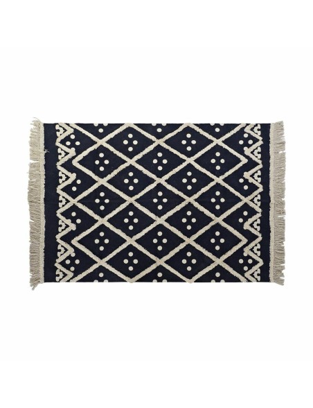 Alfombra DKD Home Decor Beige Azul marino 120 x 180 x 0,7 cm Alfombra DKD Home Decor Beige Azul marino 120 x 180 x 0,7 cm