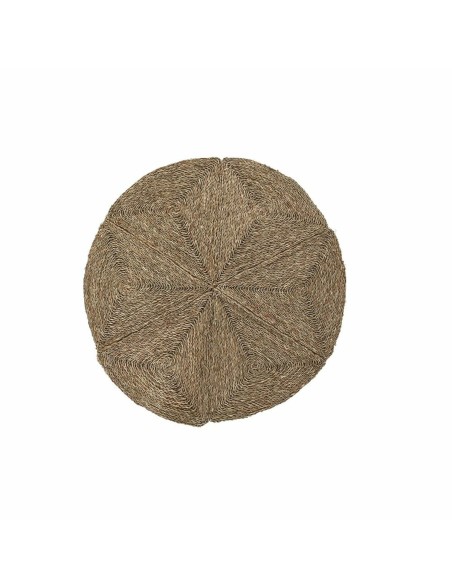 Alfombra DKD Home Decor 150 x 0,5 x 150 cm Natural Poliéster Hierba marina Alfombra DKD Home Decor 150 x 0,5 x 150 cm Natural Poliéster Hierba marina