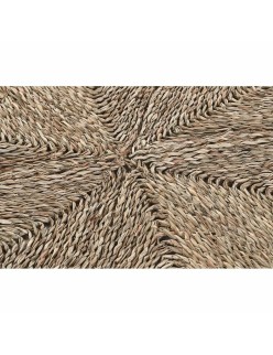 Alfombra DKD Home Decor 150 x 0,5 x 150 cm Natural Poliéster Hierba marina