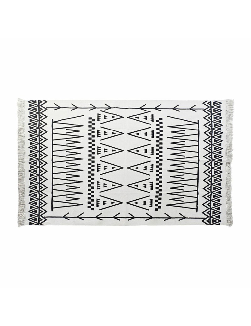 Alfombra DKD Home Decor Negro Blanco Ikat (120 x 180 x 0,7 cm)