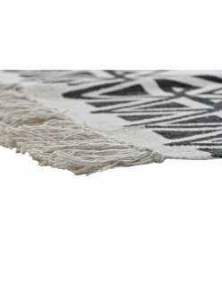 Alfombra DKD Home Decor Negro Blanco Ikat (120 x 180 x 0,7 cm)