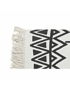 Alfombra DKD Home Decor Negro Blanco Ikat (120 x 180 x 0,7 cm)