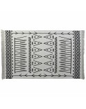 Alfombra DKD Home Decor 160 x 250 x 0,7 cm Negro Poliéster Algodón Blanco Ikat Boho