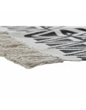 Alfombra DKD Home Decor 160 x 250 x 0,7 cm Negro Poliéster Algodón Blanco Ikat Boho