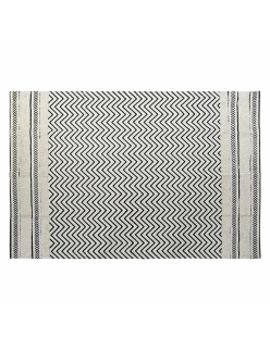 Alfombra DKD Home Decor Negro Zig-zag Blanco (160 x 226 x 0,7 cm)