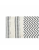 Teppich DKD Home Decor Schwarz Zick-Zack Weiß (120 x 180 x 0,7 cm)