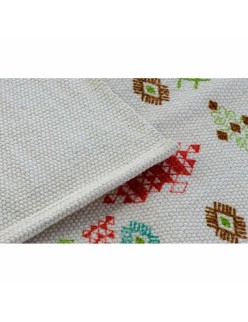 Teppich DKD Home Decor 160 x 230 x 0,4 cm Polyester Weiß Ikat Boho (2 Stück)