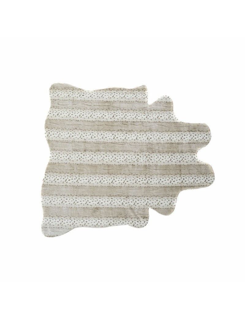 Teppich DKD Home Decor 160 x 150 x 2 cm Beige Polyester Mit Haar
