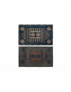 Teppich DKD Home Decor 120 x 180 x 0,4 cm Blau Orange Polyester Araber (2 Stück)
