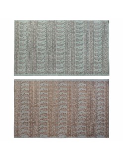 Alfombra DKD Home Decor 160 x 230 x 0,4 cm Azul Poliéster Verde Árabe (2 Unidades)