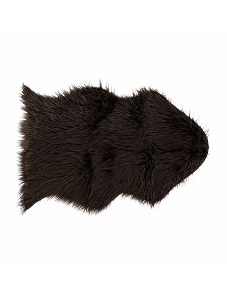 Tapete DKD Home Decor Castanho Com pelo 60 x 90 x 2 cm Tapete DKD Home Decor Castanho Com pelo 60 x 90 x 2 cm