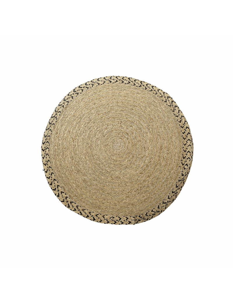 Carpet DKD Home Decor 140 x 0,5 x 140 cm Natural Polyester Bicoloured Tropical