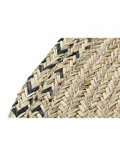 Teppich DKD Home Decor 140 x 0,5 x 140 cm natürlich Polyester zweifarbig Tropical