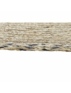 Teppich DKD Home Decor 140 x 0,5 x 140 cm natürlich Polyester zweifarbig Tropical