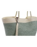 Sac de plage DKD Home Decor Marron Vert Beige Menthe Fibre 43 x 10 x 28 cm (2 Unités)
