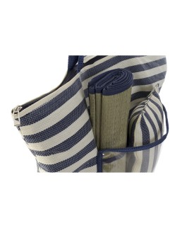 Sac de plage DKD Home Decor 55 x 17 x 35 cm Toile Rouge Bleu PVC (2 Unités)