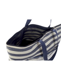 Sac de plage DKD Home Decor 55 x 17 x 35 cm Toile Rouge Bleu PVC (2 Unités)