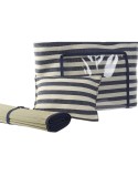 Sac de plage DKD Home Decor 55 x 17 x 35 cm Toile Rouge Bleu PVC (2 Unités)