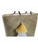 Sac de plage DKD Home Decor Orange Naturel Blue marine Fibre 49 x 18 x 37 cm (2 Unités)