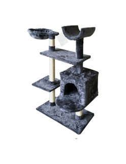Rascador para Gatos Gloria Jarama Árbol Gris Madera Papel Sisal (35 x 100 x 60 cm)