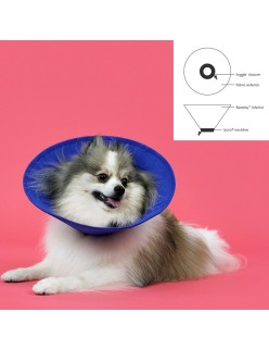 Collar Isabelino para Perros KVP EZ Soft Azul (9-25 cm)