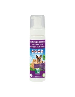Champú para mascotas Menforsan Espuma Repelente de insectos 200 ml