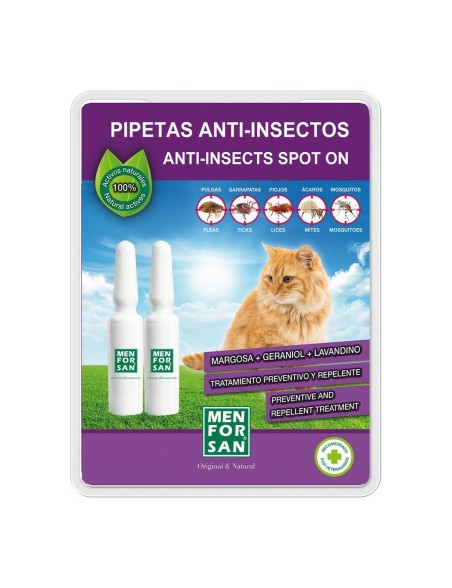 Repelente de insectos Menforsan 2 Unidades Pipetas Gato