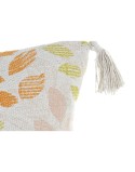 Kissen DKD Home Decor Beige 45 x 10 x 45 cm Bunt Blomster Boho