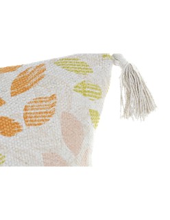 Kissen DKD Home Decor Beige 45 x 10 x 45 cm Bunt Blomster Boho