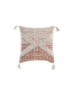 Cuscino DKD Home Decor Beige Arancio 45 x 10 x 45 cm Frange