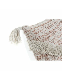 Coussin DKD Home Decor Beige Orange 45 x 10 x 45 cm Frange