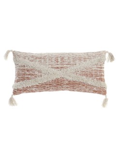 Cuscino DKD Home Decor 60 x 10 x 30 cm Beige Arancio Frange