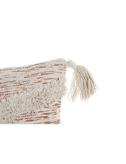 Cojín DKD Home Decor 60 x 10 x 30 cm Beige Naranja Flecos