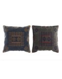 Kissen DKD Home Decor Blau Orange Araber 50 x 10 x 50 cm (2 Stück)