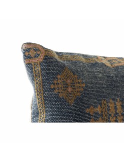 Cojín DKD Home Decor Azul Naranja Árabe 50 x 10 x 50 cm (2 Unidades)