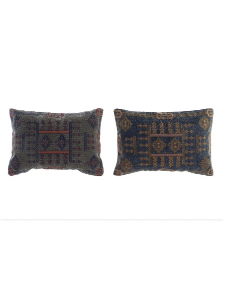Cojín DKD Home Decor Azul Naranja Cuadrada Árabe 50 x 10 x 35 cm (2 Unidades) Cojín DKD Home Decor Azul Naranja Cuadrada Árabe 50 x 10 x 35 cm (2 Unidades)