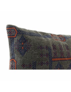 Cojín DKD Home Decor Azul Naranja Cuadrada Árabe 50 x 10 x 35 cm (2 Unidades)