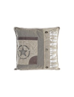 Cuscino DKD Home Decor Grigio Bianco Vintage 45 x 15 x 45 cm