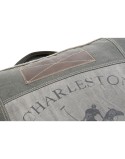 Cushion DKD Home Decor Floor Beige Brown Polyester Cotton Leather Star Aluminium Vintage (50 x 14 x 50 cm)
