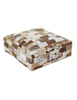 Coussin DKD Home Decor De Sol Polyester Cuir Aluminium Multicouleur Colonial (60 x 60 x 20 cm)