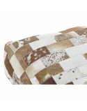 Cuscino DKD Home Decor Da terreno Poliestere Pelle Alluminio Multicolore Coloniale (60 x 60 x 20 cm)
