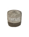 Cuscino DKD Home Decor Da terreno Grigio Poliestere Cotone Stella Alluminio Vintage (44 x 44 x 44 cm)