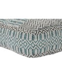 Cuscino DKD Home Decor Da terreno Righe Azzurro Poliestere Cotone Bianco Verde Boho (60 x 60 x 25 cm)