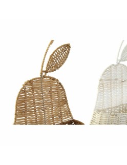 Cestino DKD Home Decor Da muro 55 x 33 x 14 cm Rattan (2 Unità)