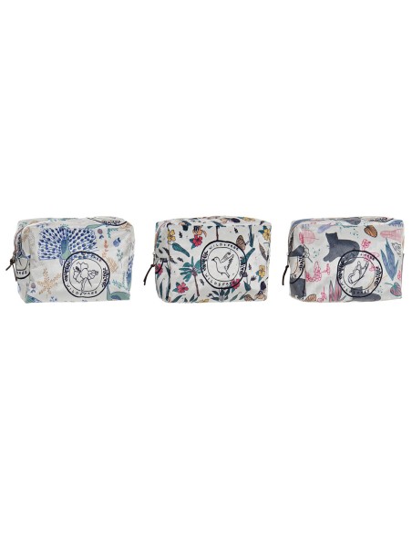 Trousse de toilette DKD Home Decor Multicouleur Tropical (20 x 8 x 14 cm) (3 Unités)